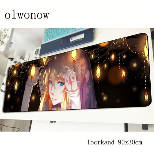 Violet evergarden mouse pad 900x300x3mm thick mousepads gaming mousepad gamer locked edge personalized mouse pads keyboard pad