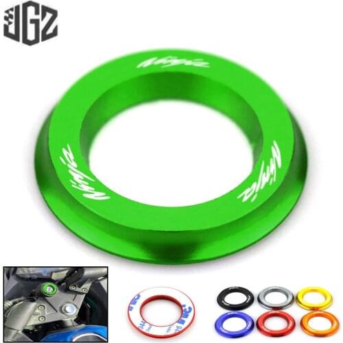 Motorcycle CNC Ignition Switch Cover Ring Circle Cap For Kawasaki Ninja 250 300 400 Z400 2013 2014 2015 2016 2017 2018 2019