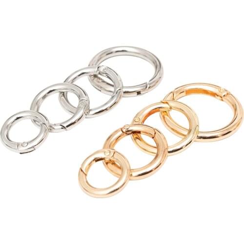 Metal Spring Buckle O-Shaped Sealing Zinc Alloy Accessories For Airtag, Keys, Purses, Belts, Dog Chains