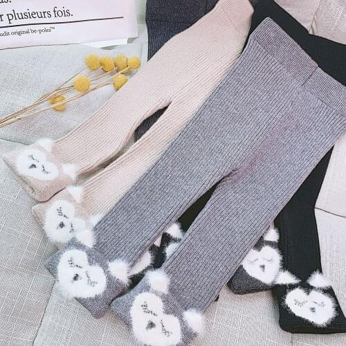 Fashion Girl Leggings 2019 Autumn New Baby Clothes Toddler Girl Cute Legging Kids Pompoms Thin Soft Leggings Girls Pants 2-6Y