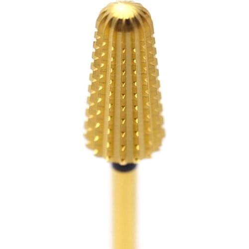 NEW XF -XC Tornado Bit (5 Ways) Nail Carbide - Gold Barrel Carbide Nail Bit Manicure Bits E-file Drill Bit For Electric Drill