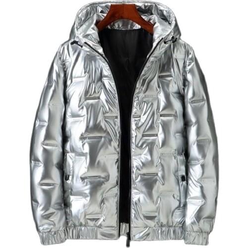 YAPU 2021 NEW Down jacket men winter new 90% white duck down coat warm wear hooded jacket windbreaker shiny fabric high quality