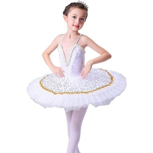 2020 New Songyuexia childrens Swan lake Dance Skirt Girl ballet skirt white professional ballet tutu skirt