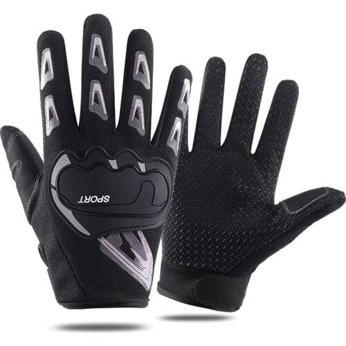 Sports Gloves Men Women Outdoor Full Finger Non-slip Long Gloves Driving Shockproof Fitness Riding Male Cycling Gloves