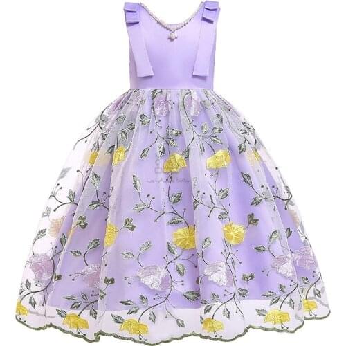 Girls Dress Elegant Princess Dress Kids Dresses for Girls Costume Wedding Party Embroidery Bridesmaid Children Clothing vestidos