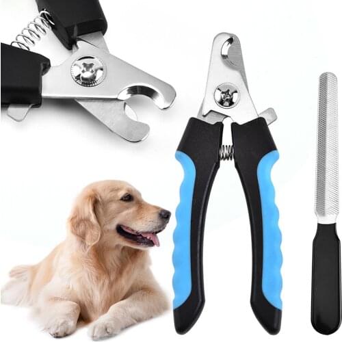 Nail blades Professional Pet Cat Dog Nail Clipper Cutter with Sickle Stainless Steel Grooming Scissors Clippers Set for