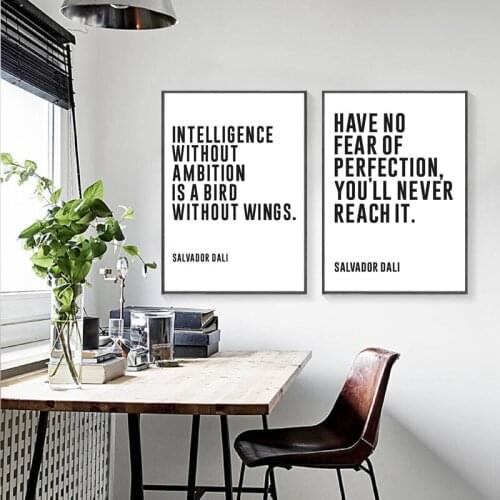 Salvador Dali Artist Quotes Inspirational Wall Art Canvas Painting Picture Minimalism Posters and Prints Home Room Wall Decor