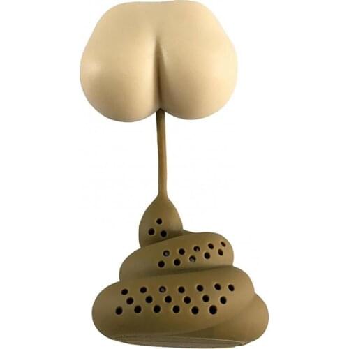 Creative Poo Shape Silicone Tea Infuser Strainer Travel Simple Drinking Tool