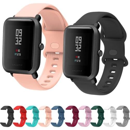 20mm Silicone WatchBand For Xiaomi Huami Amazfit Bip / Bip S U lite pop Strap Replace bracelet For Amazfit BIP U pro wristStrap