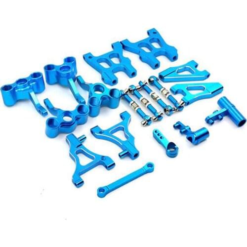 Blue Upgrade Linkages Pull Rod Parts for HSP 94122 1/10 RC Rock Crawler Buggy Truck Hobby on-Road Car