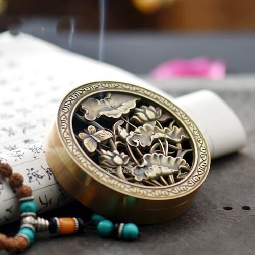 Pine Crane and Treasure furnace Metal Brass Copper Coils incense Zinc Alloy Censer Thurible burner Coil Incense burner Incensory