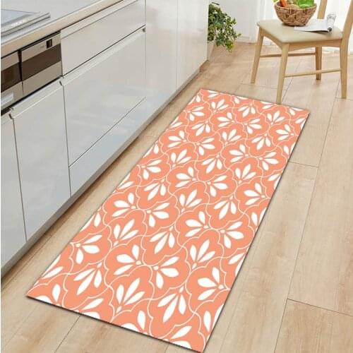 Modern Kitchen Rug Long Strip Bedroom Entrance Doormat Pattern Home Floor Decoration Living Room Carpet Bathroom Anti-Slip Mat