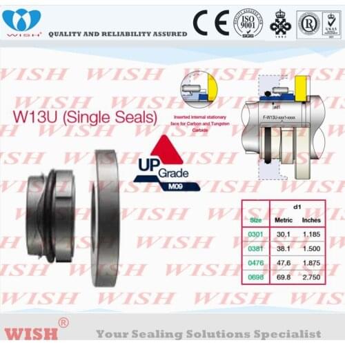 Single seal (seat + inner face) Waukesha Universal l Parts Models 6,14,15,18,24. WRU (TRA10), Replace to AES W13U,food market