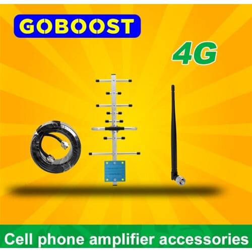 GOBOOST Whip Antenna 900mhz Repeater Lte 1800 3g 4g Yagi Antenna Cell Phone Cellular Gsm Antenna Signal Booster 10m Cable Kit