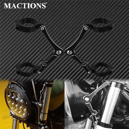 Motorcycle CNC Headlight Bracket Mount Clamp 39mm-41mm Fork Tube Holder Universal For Harley Cafe Racer Chopper Bobber XL Dyna
