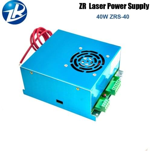 Zurong ZRS-40W Laser Power Supply 40W PUS MYJG-40 25W 40W Watt For CO2 Laser Tube High Voltage Engraving Cutting Machine