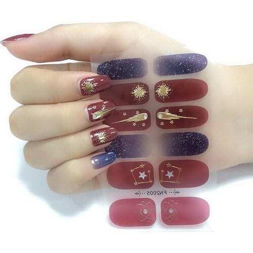 3D Flower Nail Art Decorations Stickers Full Cover Nail Stripe Manicure for Women Nail Sticker FN2001-FN2028