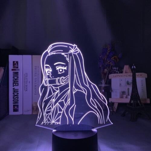 3d Table Lamp Demon Slayer Kimetsu No Yaiba Nezuko Kamado Figure Led Night Light for Bedroom Decor Nightlight Kids Child Gift
