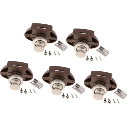 5 pc Keyless Push Button Lock Yacht Rv Drawer Lock Cabinet Lock