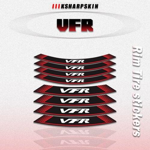 8X Motorcycle Tire Creative stickers Inner decorative decals Rim wheel foil for HONDA VFR 17inch vfr800 vfr1200 vfr 800F 1200F