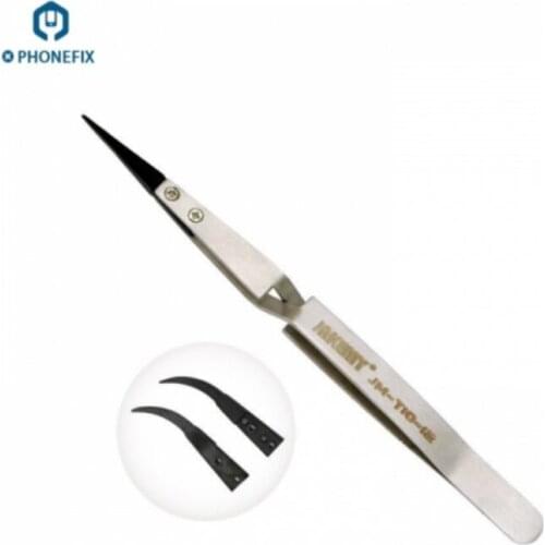 Anti-static Tweezers IC Chips Collector Stainless Steel Pointed Tip Tweezers for iPhone Electronic Components Repair Hand Tools