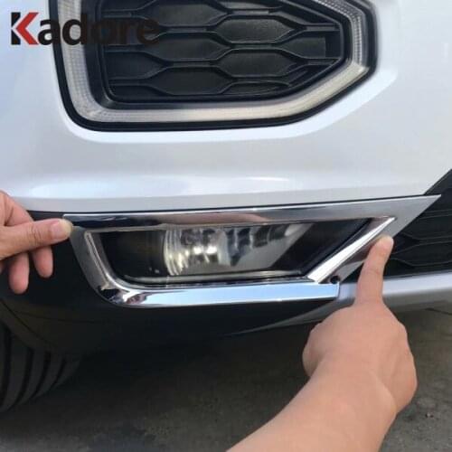 For Volkswagen For VW T-ROC TROC 2017 2018 2019 car accessories front fog lamp cover head fog light cover trim abs chrome