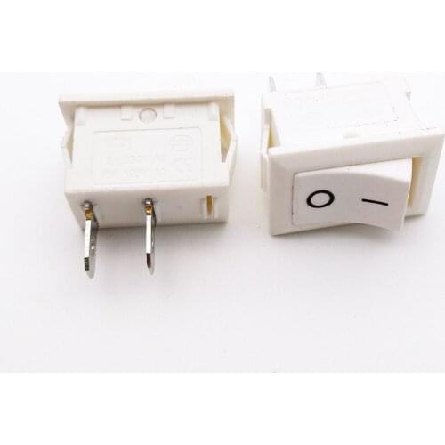 10Pcs/lot 15x10mm Push Button Mini Switch 3A 250V KCD1-101 2Pin Snap-in On-Off Rocker Switch toggle switch cap momentary toggle