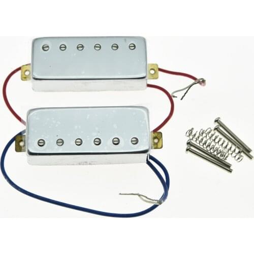 Chrome LP Guitar Mini Humbucker Neck Bridge Pickup Set 6.5K Pickups for LP