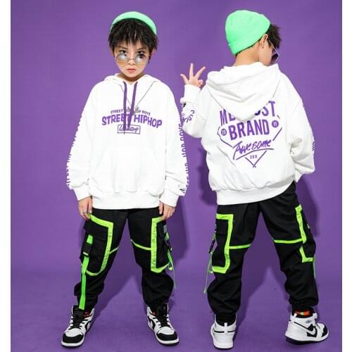 Los hombres de hip hop Sudadera con capucha blanca de las mujeres táctico camuflaje pantalones de los hombres ropa de baile de