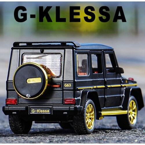 1:32 Alloy Pull Back Model Car Model Toy Sound Light Pull Back Toy Car For G63 G-Klessa SUV AMG Toys For Boys Children Gift