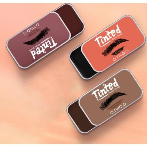 Eyebrow Soap Wax With Trimmer Fluffy Feathery Eyebrows Pomade Gel For Eyebrow Styling Makeup Soap Brow Sculpt Lift TSLM2
