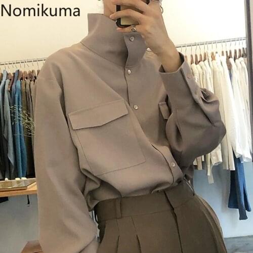 Nomikuma Stand-up Collar Blouses
