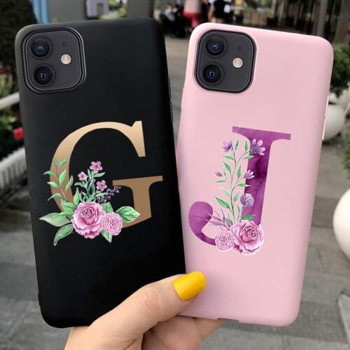 A to Z Custom Name Letter Monogram For iPhone 11 Pro Max Soft Silicone Case For Coque iPhone 11 iPhone11 Pro Max Covers Funda