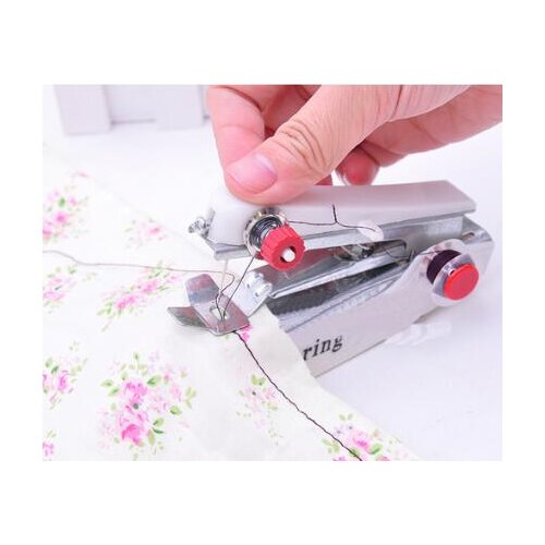 1pc Portable Mini Manual Sewing Machine Simple Operation Sewing Tools Sewing Cloth Fabric Handy Needlework Tool LYQ