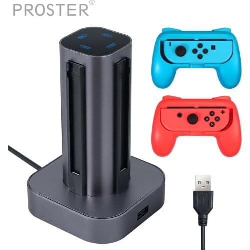 Proster Accessories Kit for Nintendo Switch Games Grip Caps Controller Charger NEW high quality
