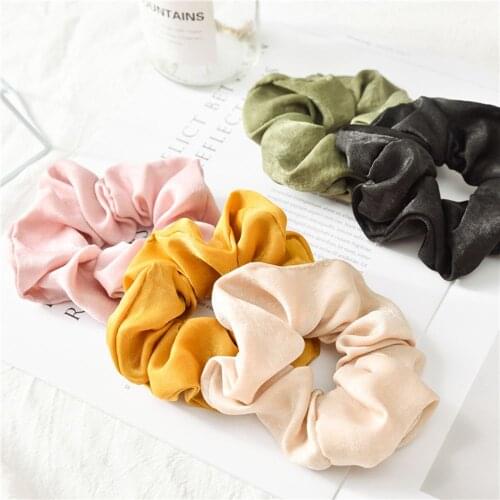 New 1pcs Lady Hair Scrunchies Ring Elastic Pure Color Bobble Sports Dance Scrunchie