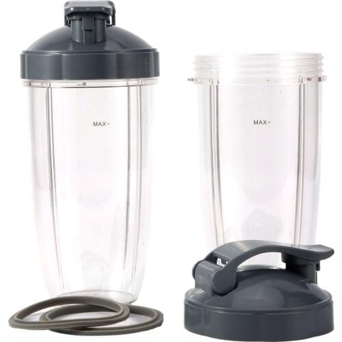 32 Oz Replacement Cups With Lids And 2 Rubber Gaskets Compatible With Nutribullet Blender 900w 600w Mixer