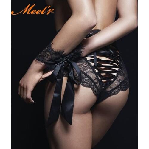 Amazing Sexy Panties Women High Waist Lace Thongs and G Strings Underwear Ladies Hollow Out Underpants Intimates Lingerie