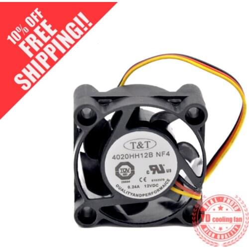 NEW T&T 4020HH12B NF4 12V 0.24A 1U switch 4CM silence cooling fan