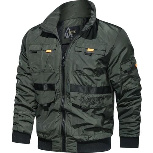 Spring Military Jacket Men Army Fly Pilot Autumn Cotton Windbreaker Outwear Coat Warm Bomber Jackets Cargo Flight Jacket Male