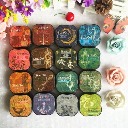 Japan Tsukineko quick-drying ink pad diy oily ink pad office learning color ink pad rubber stamp finger painting decoration