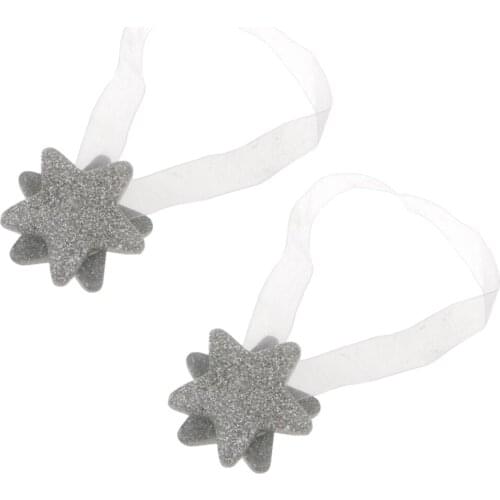 2 Pieces Curtain Tiebacks Novelty Star Window Holdbacks Home Office Decorative Drapes Panels Holders Tiers Broach