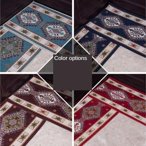 European Style Jacquard Kitchen Mat Water Absorption Home Bathroom Carpet Bedroom Rug Anti-skid Kitchen Rug Floor Bath Mat Door
