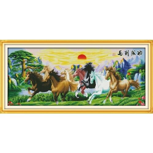 Wishing you every success(7)(greeting pine ) cross stitch kit 14ct 11ct cross stitching embroidery DIY handmade needlework