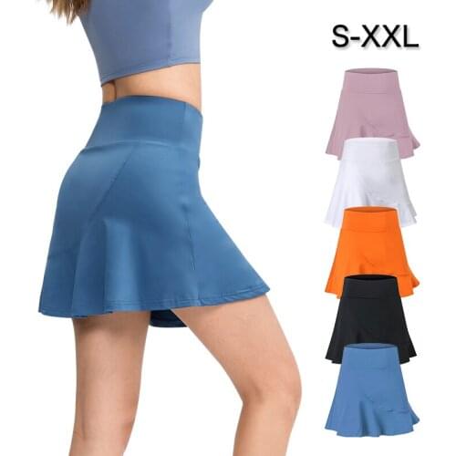 Womens Yoga Short Anti Exposure Short Skirt Seamless Workout Skirt Quick-dry Yoga Skirt Push Up Gym Short Gym Girl Skirt