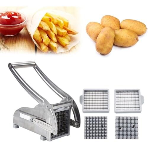 1PC Manual French Fries Cutter Potato Slicing Machine Meat Slicer Home Kitchen Tools Stainless Steel Meat Sliecer Potato Cutter