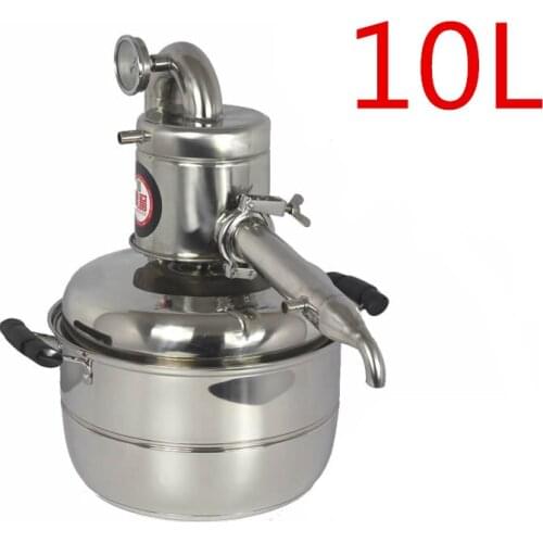 10L Stainless Steel Household Bar Wine Distillation Boiler Brewing Equipment Vodka Maker Whisky Brew Alcohol Distiller