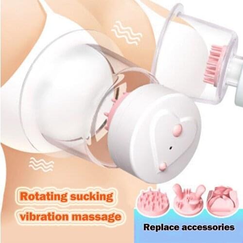 12-speed Rotating Nipple Vibrator Sucking Breast Massager Licking Suck Nipple Pump Breast Enlargement Sex Toy For Women Sex Shop