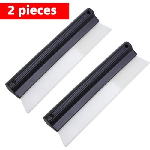 2Pieces Flexible Soft Silicone Wiper Car Window Cleaning Glass Scraper Handy Squeegee Car Blade Clean Scraping Film Scraper