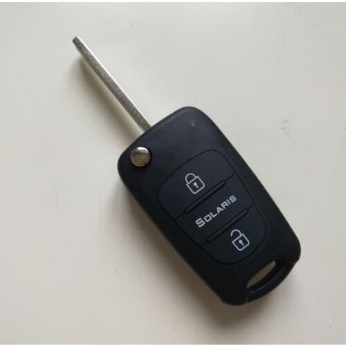 3 Buttons Replacement flip folding remote key shell for Hyundai Solaris FOB Car key Case